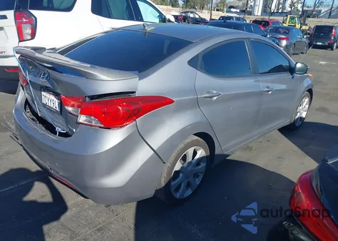 2013 Hyundai Elantra Limited from USA, damaged, VIN KMHDH4AEXDU884308